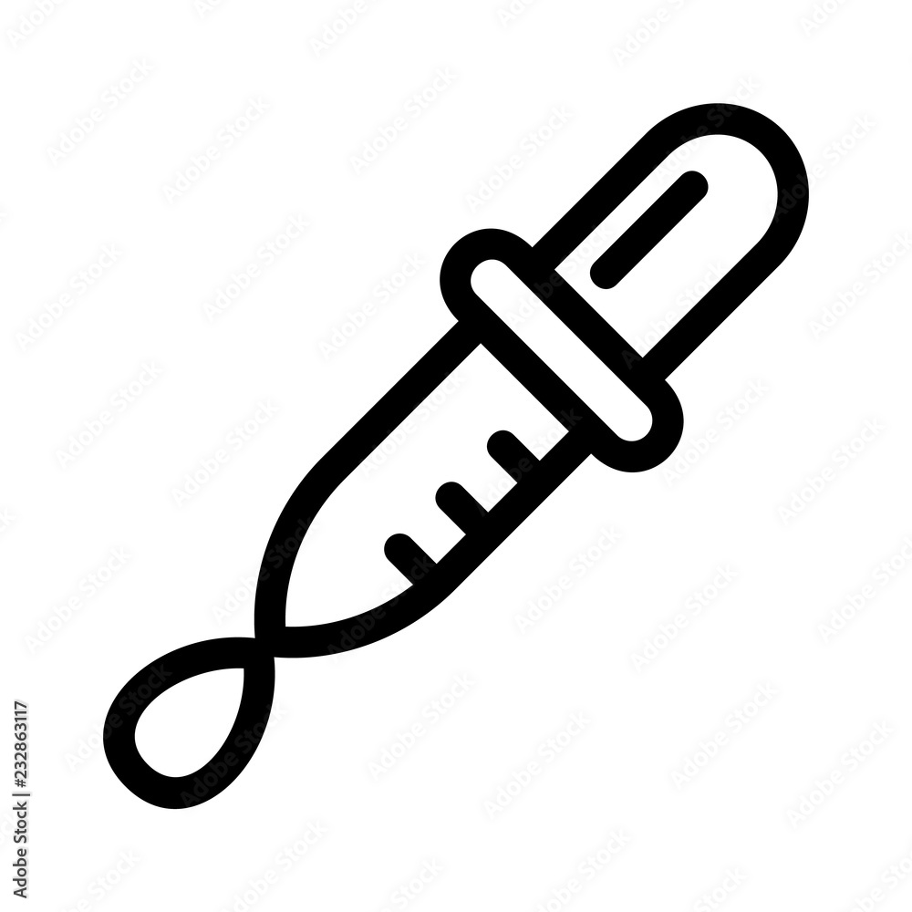Poster drop pipette icon. outline drop pipette vector icon for web design isolated on white background