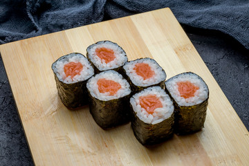 Maki roll with salmon