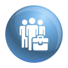 Business people group icon. Simple illustration of business people group vector icon for web design isolated on white background