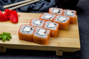 Philadelphia roll with salmon