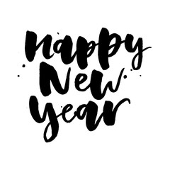 Happy New 2018 Year. Holiday Vector Illustration With Lettering Composition and Burst. Vintage Festive Label