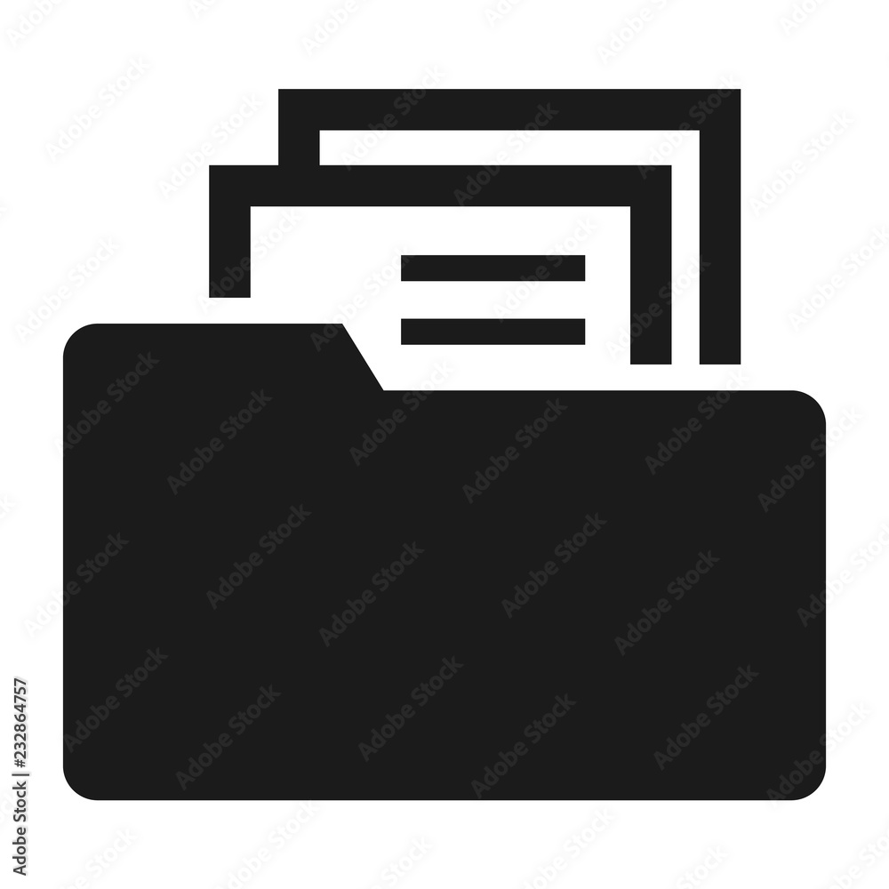 Poster file folder icon. simple illustration of file folder vector icon for web design isolated on white ba