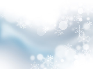 eautiful Soft Blue Christmas Background With Snowflakes