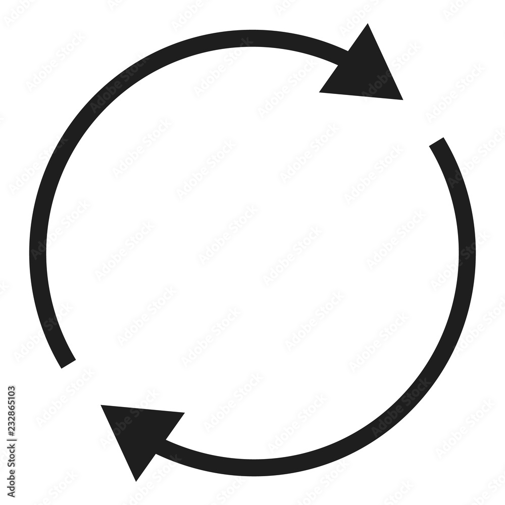 Poster round circle arrow icon. simple illustration of round circle arrow vector icon for web design isolat