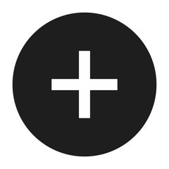 Circle plus icon. Simple illustration of circle plus vector icon for web design isolated on white background