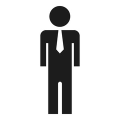 Fototapeta na wymiar Businessman icon. Simple illustration of businessman vector icon for web design isolated on white background