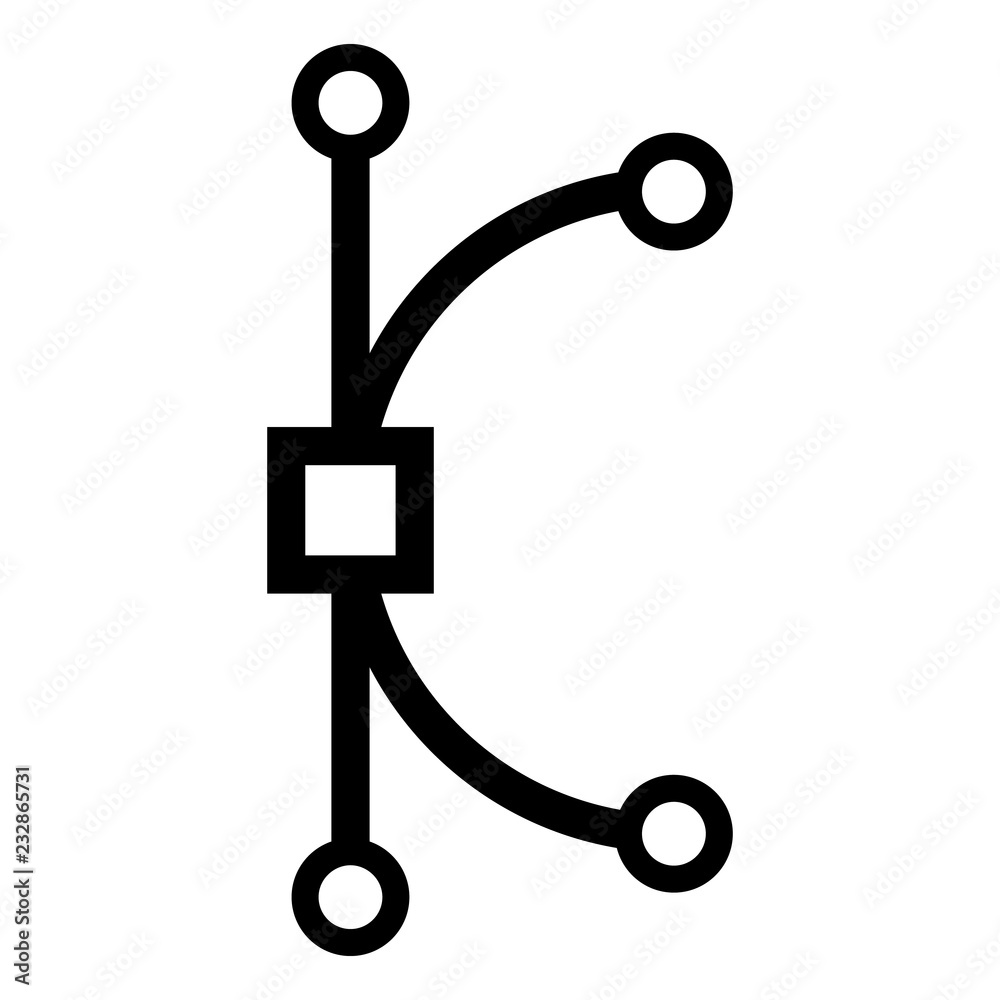 Poster vector curve icon. simple illustration of vector curve vector icon for web design isolated on white 
