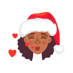 face of African woman in hat