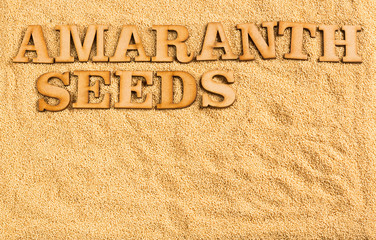 Amaranth seeds (Amaranthus) Space for text
