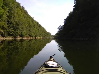 Kayaking in Esopus Creek, Saugerties, New York