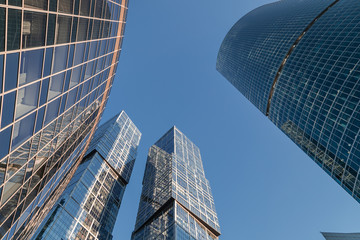 Skyscrapers in a financial district.