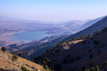 Fototapeta na wymiar Lebanese landscape, Bekaa Valley, Beqaa Valley, Baalbeck, Lebanon.