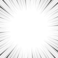 Comic book action lines. Speed lines Manga frame