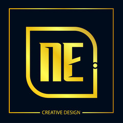 Initial Letter NE Logo Template Design