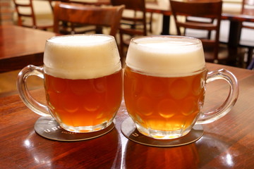 Microbrewery's beer - Prague Czech republic
