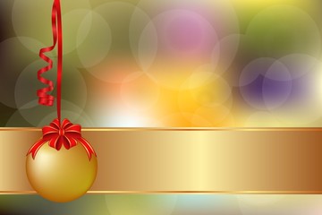 colorful abstract background with Christmas ornament