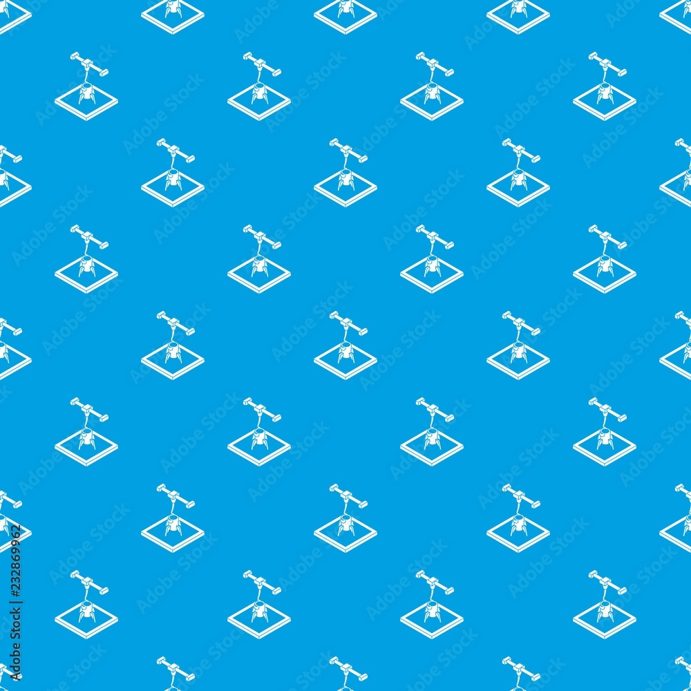 Poster rocket d printing pattern vector seamless blue repeat for any use
