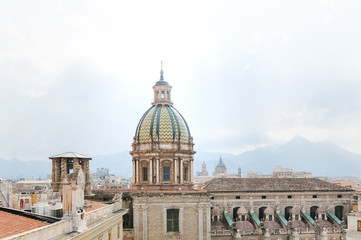 View of San Giuseppe dei Teatini church from roof of Santa Caterina church.