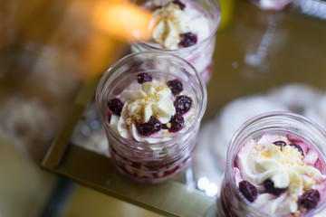 cake with cream and flowers