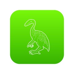 Young dinosaur icon green vector isolated on white background