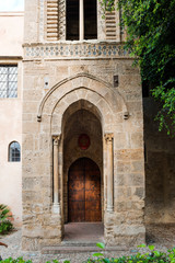 Fototapeta na wymiar Palermo, Italy - August 2018: Tower of the Martorana church