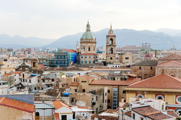 Fototapeta na wymiar Panoramic view of Palermo, the capital of Sicily-
