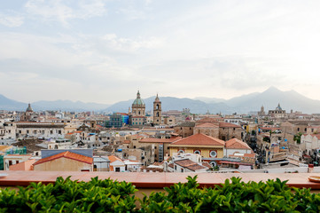 Fototapeta na wymiar Panoramic view of Palermo, the capital of Sicily-