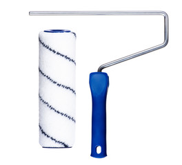 Paint roller brush, isolated on white background