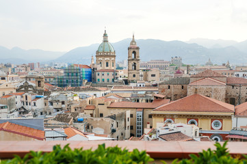Fototapeta na wymiar Cityscape of Palermo, the capital of Sicily