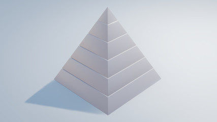 maslow's needs hierarchy 3d illustration