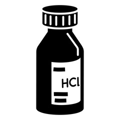 Hcl solution icon. Simple illustration of Hcl solution vector icon for web design isolated on white background