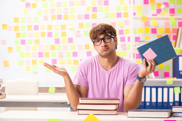 Student preparing for exams with many conflicting priorities 