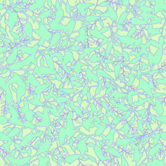 Pastel seamless texture with organic shapes of leaves and branches.