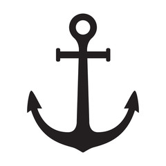 Anchor vector icon logo boat pirate Nautical maritime illustration symbol graphic design clipart