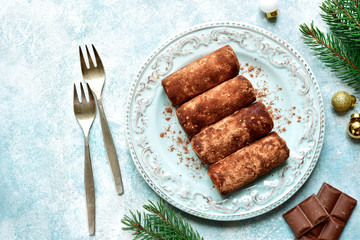 Traditional russian chocolate cake 