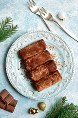 Traditional russian chocolate cake 