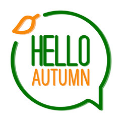 Hello autumn vector lettering