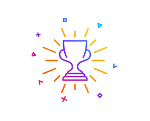 Award cup line icon