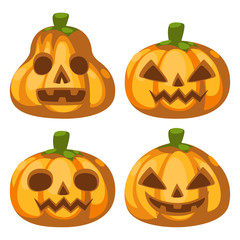 Halloween Pumpkins Vector Illustration