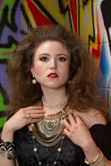 1980's style, girl with big hair