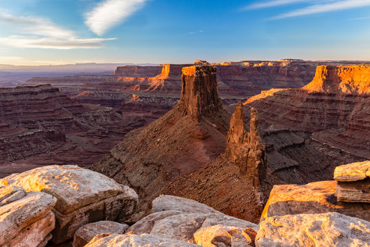 Marlboro Point Ledge and Shafer Canyon Sunrise
