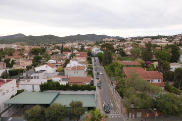 Fototapeta na wymiar Barcelona. Aerial view in Sant Just Desvern. Spain