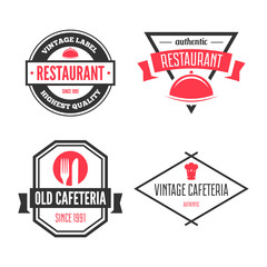 Obraz premium Restaurant Logos, Badges and Labels Design Elements set in vintage style