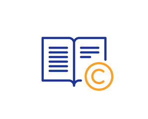 Copyright line icon