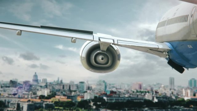 Airplane Landing Havana Cuba