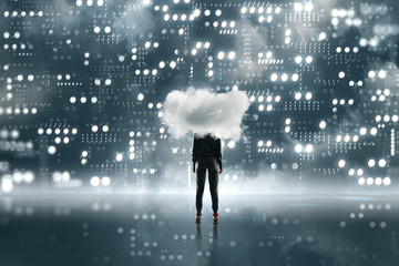 Cloud computing and technology concept