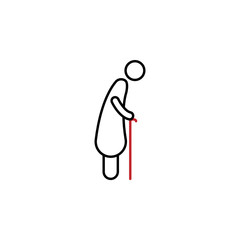 Geriatrics 2 colored line icon. Simple colored element illustration. Geriatrics icon design from medicine set