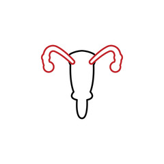 Gynecology 2 colored line icon. Simple colored element illustration. Gynecology icon design from medicine set