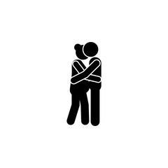 pregnant woman, hug, man icon. Element of pregnant icon for mobile concept and web apps. Pictogram pregnant woman, hug, man icon can be used for web and mobile