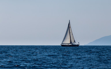 Sailing Yacht in the Sea
